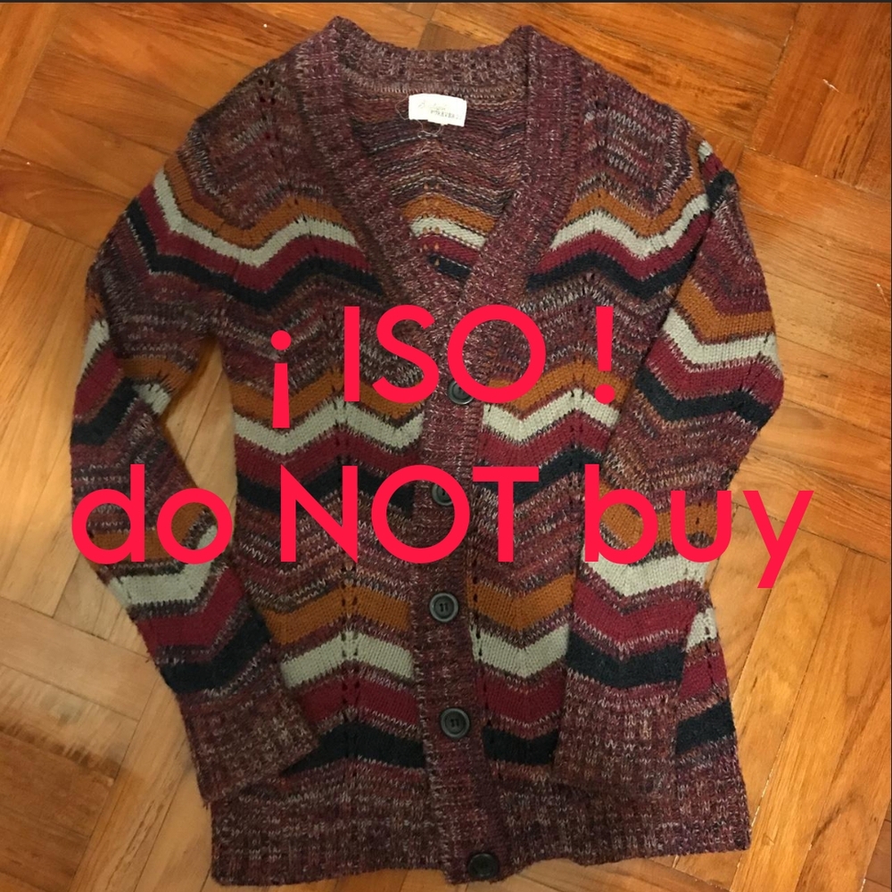 Forever 21 Pattern Knit Chevron Cardigan
